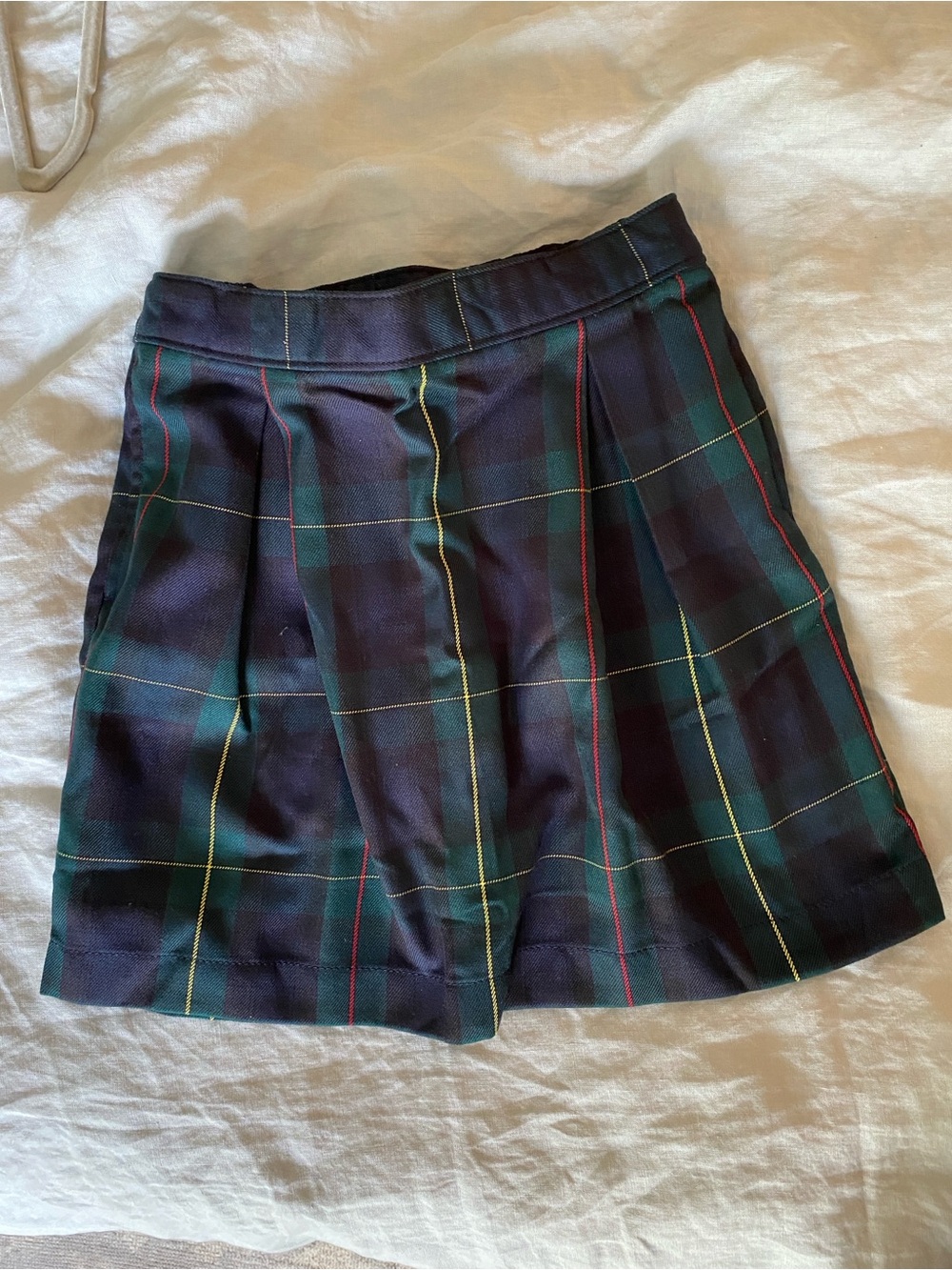NWOT Lands' End Hunter/Classic Navy Plaid Skort